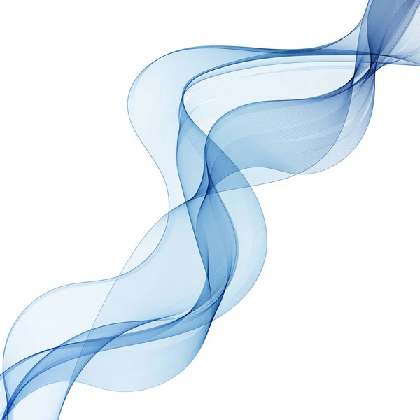 Vague Abstraite Bleue Lignes Courbes Vectorielles — Image vectorielle