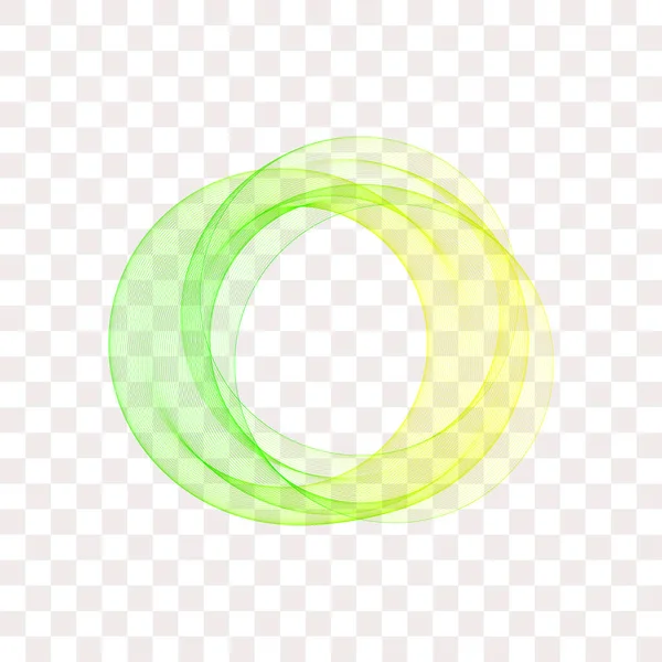 Yellow and blue circle frame. Abstract flow of transparent vector waves in the shape of a circle. eps 10 — Stock Vector