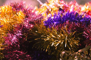 Parlak renkli süslemeli Noel arkaplanı 