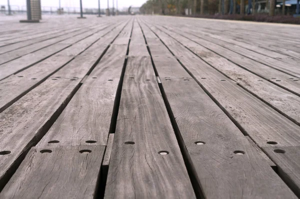 Primer Plano Embarcadero Tablas Muelle Mar Limassol Chipre —  Fotos de Stock