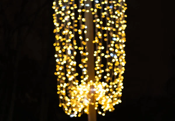 Blurry lights from the ground — Stock Photo, Image