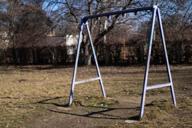 Metal frame for a swing without a swing