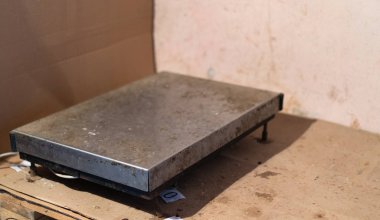 Dirty electronic scales for weighing meat
