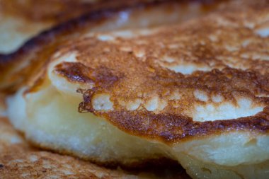 Taze, yemyeşil krepler. Makro fotoğrafçılık.