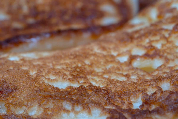 Frische Saftige Pfannkuchen Makrofotografie — Stockfoto