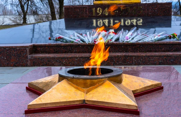 Llama Eterna Memoria Los Muertos Guerra — Foto de Stock