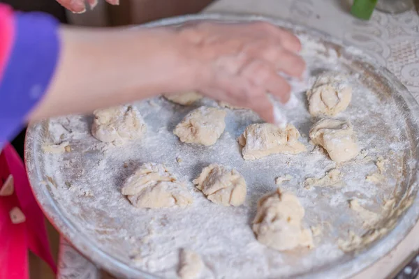 Teig Zum Backen Vorbereiten — Stockfoto