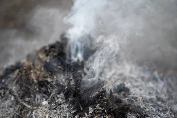 Smoke Extinct Fire — Stock Photo, Image