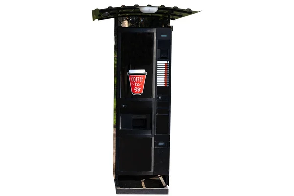 Vending coffee machine on a white background