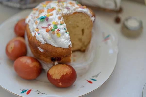 Uova Torta Pasqua Sale Pasqua — Foto Stock