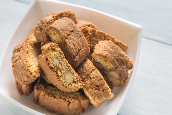 Cantuccini with almonds — Stock Photo, Image