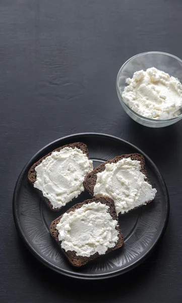 Sandwiches con queso crema — Foto de Stock