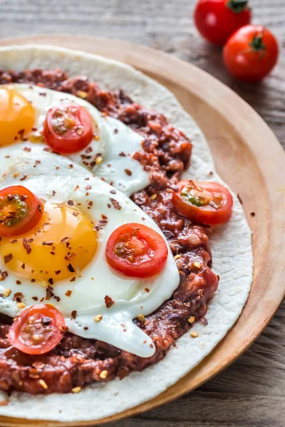 Huevos Rancheros мексиканських яєчня — стокове фото