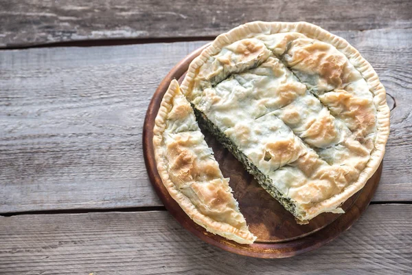 Spanakopita - Ελληνική σπανακόπιτα — Φωτογραφία Αρχείου