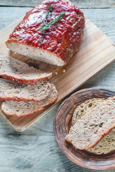 Pâine de carne cu sos de roșii — Fotografie, imagine de stoc