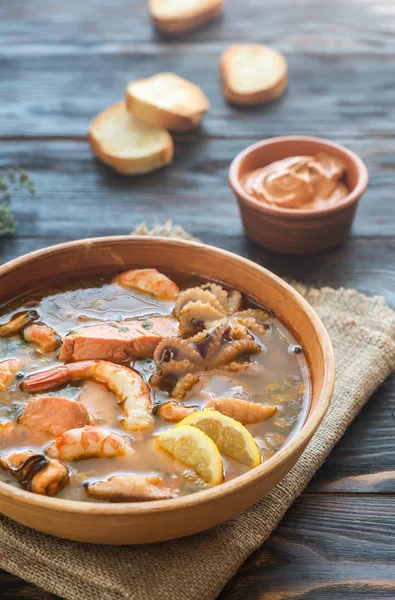 Taça de Bouillabaisse — Fotografia de Stock