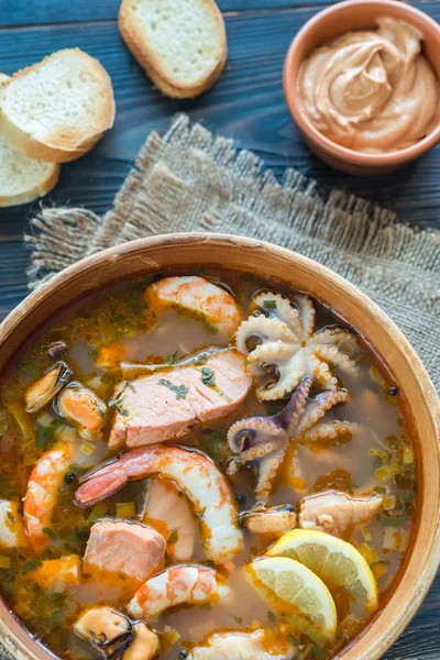 Cuenco de Bouillabaisse — Foto de Stock