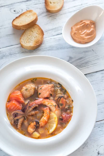 Taça de Bouillabaisse — Fotografia de Stock