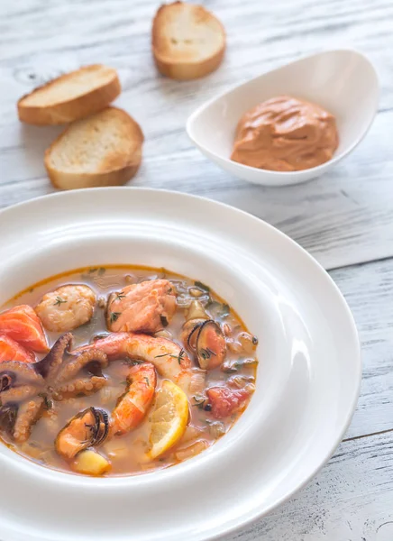 Taça de Bouillabaisse — Fotografia de Stock