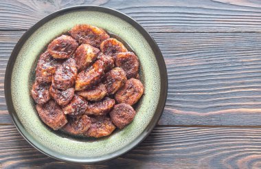 Muz churro plaka üzerinde