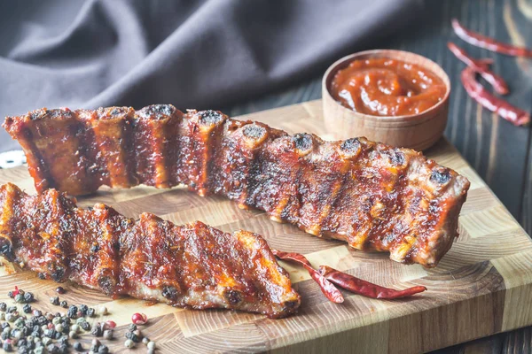 Costillas de cerdo asadas — Foto de Stock