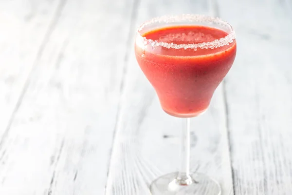 Glas van aardbei margarita cocktail — Stockfoto