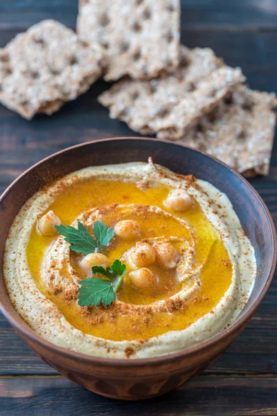 Tazón de hummus — Foto de Stock