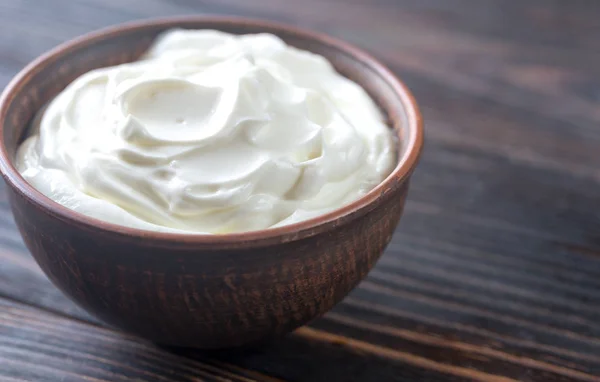 Schüssel griechischer Joghurt — Stockfoto