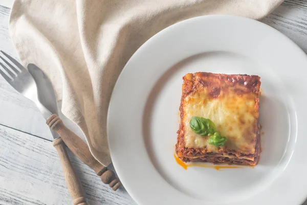 Lazanya ahşap tablo bölümü