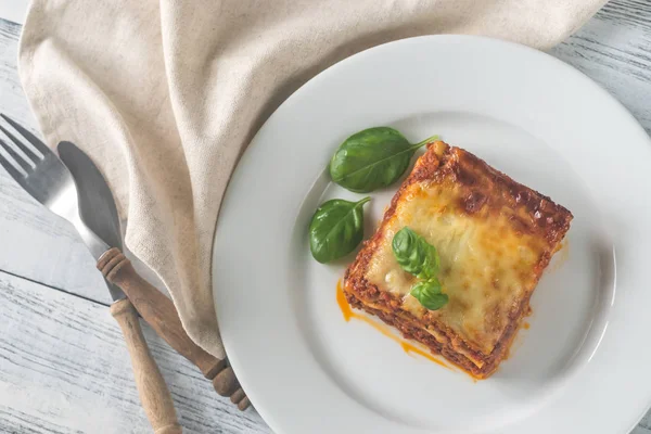 Lazanya ahşap tablo bölümü