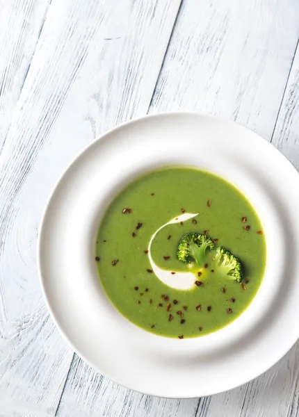 Portion of broccoli soup — Stock Photo, Image