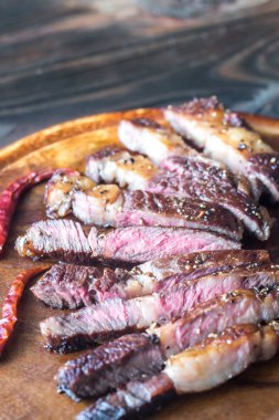 Sığır eti biftek ahşap tahta kesmek