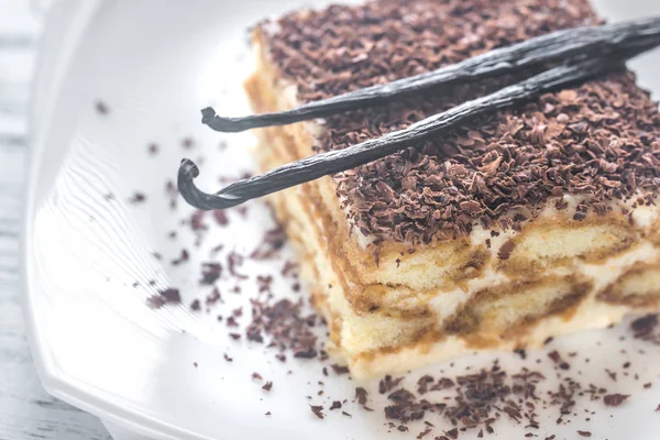 Tiramisù con topping al cioccolato — Foto Stock