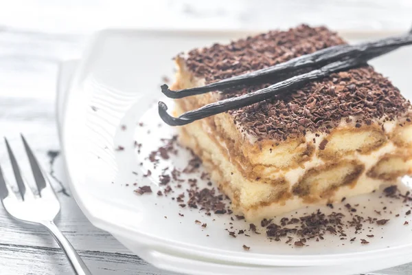 Tiramisù con topping al cioccolato — Foto Stock