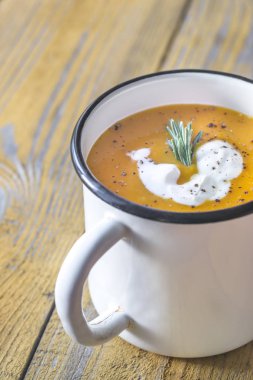 Kabak kremalı çorba fincan