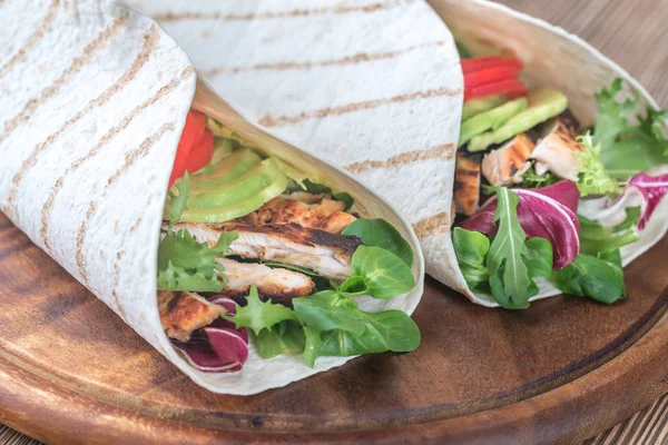 Avocado chicken taco — Stock Photo, Image