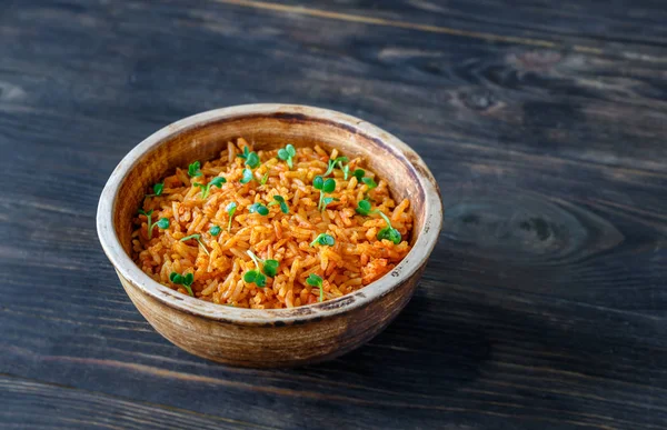 Kom met Mexicaanse rijst — Stockfoto