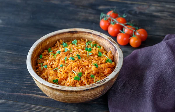 Kom met Mexicaanse rijst — Stockfoto