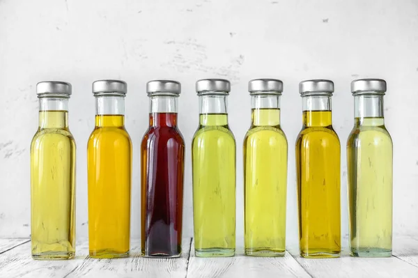 Assortment of vegetable oils — Stock Photo, Image