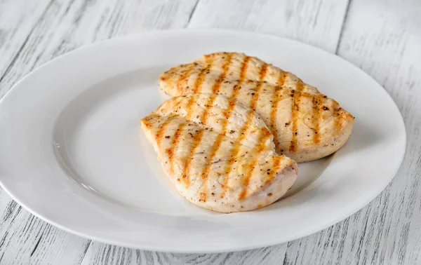 Portion Seasoned Grilled Chicken — Stock Photo, Image
