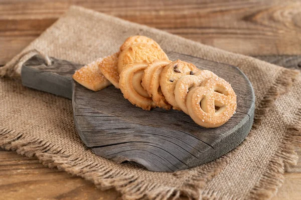 Печенье Маслом Доске — стоковое фото