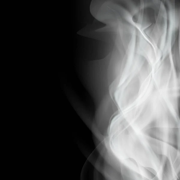 White smoke on a black — Stock Photo, Image