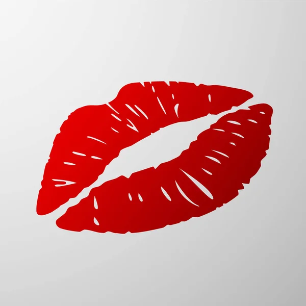 Imprint female lips on a paper — Stock Photo, Image