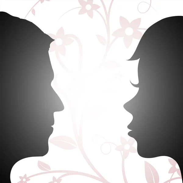 Nő és férfi néztek egymásra — Stock Fotó