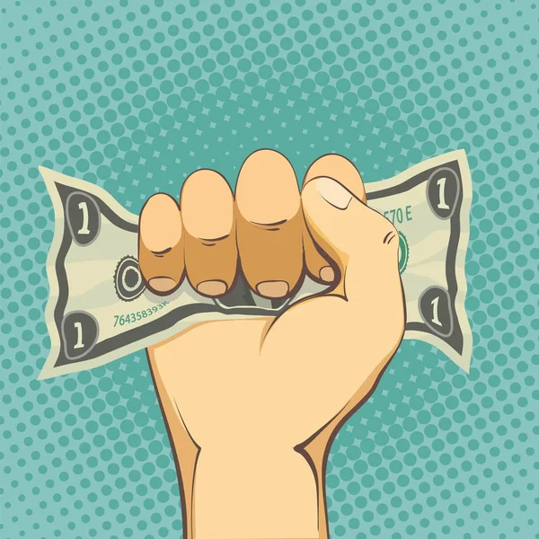 Human hand holding a dollar bill — Stock Photo, Image