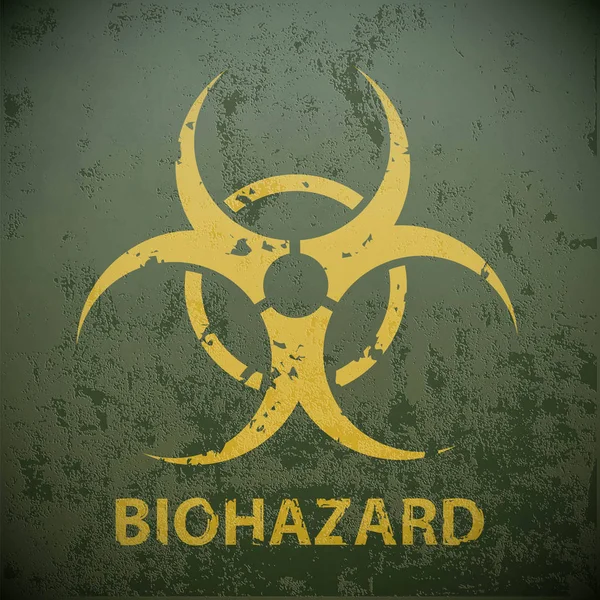 Sarı biohazard sembolü — Stok fotoğraf