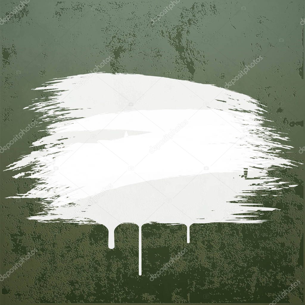 Old rusty metallic background with white paint. Stock vector ill