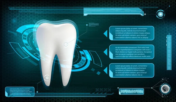 Людський зуб. Відбілювання та лікування . — стоковий вектор