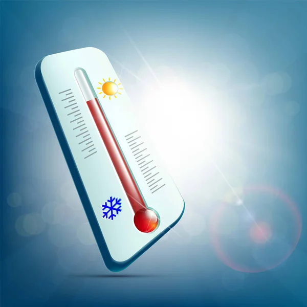 Termómetro meteorológico para medir la temperatura — Archivo Imágenes Vectoriales