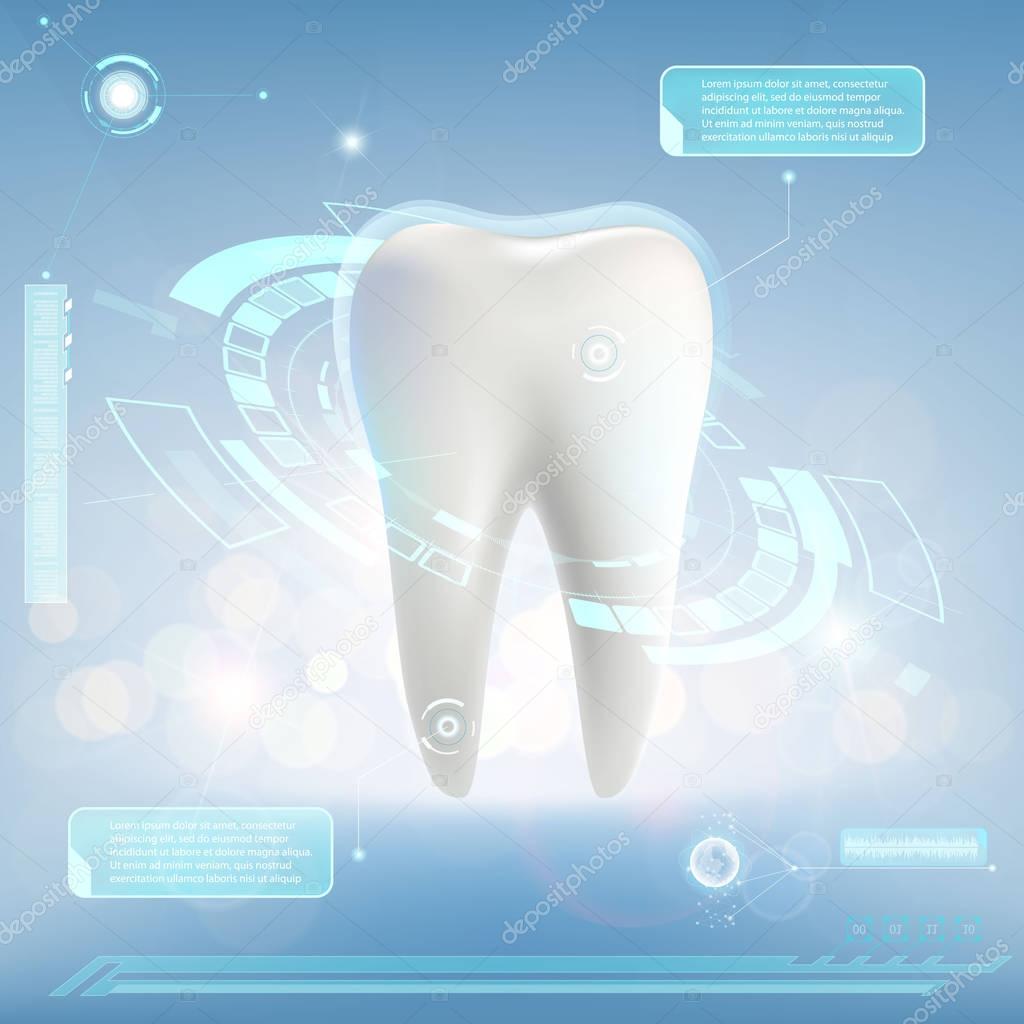 Human tooth illustration